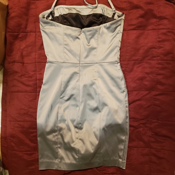 Bebe Convertable Knee Length Bodycon Halter Dress - Picture 3 of 4